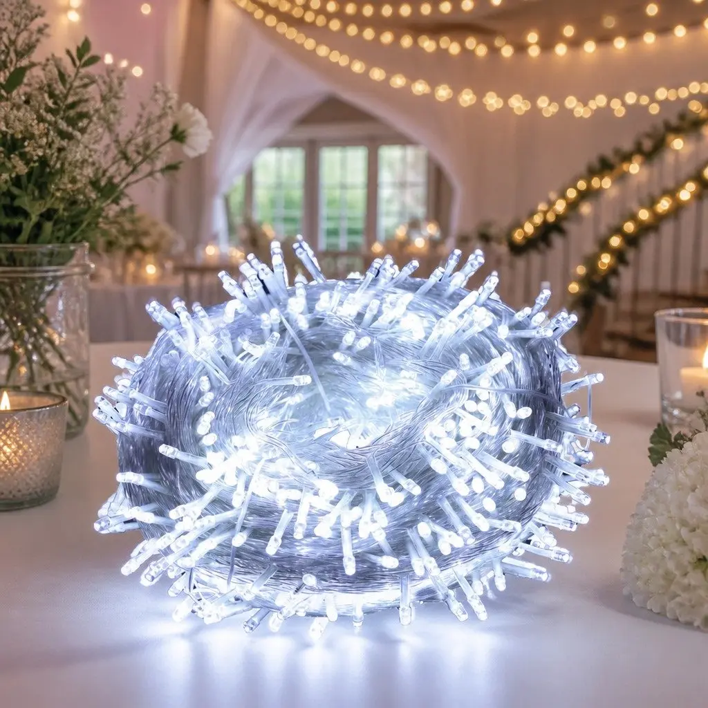 Curtain String Lights LED 300 Cool White Waterproof Indoor Outdoor