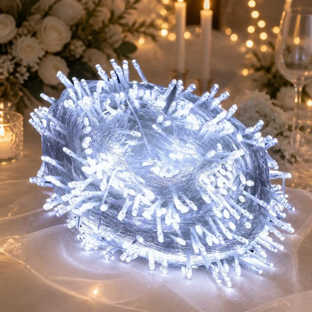 Curtain String Lights LED 300 Cool White Waterproof Indoor Outdoor