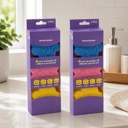 2x 10cm Sponge 3pk Twin Pack Kitchen Bathroom Cleaning Everyday Use High