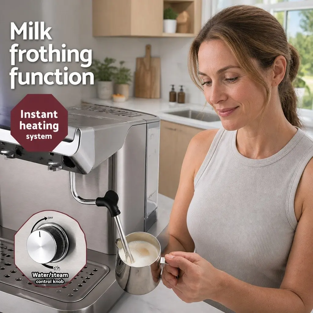 20 Bar Espresso Coffee Machine Maker Cappuccino Latte Home Cafe Kitchen Barista