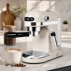 Espresso Coffee Maker Machine Touch Screen Milk Frother Stainless Steel Home