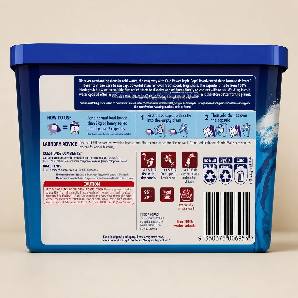 Advanced Clean Triple Capsules Laundry Detergent Pods 52 Washes
