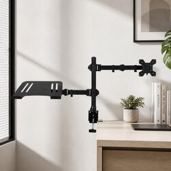 Practical Dual Arm Monitor Mount for Home Office Use