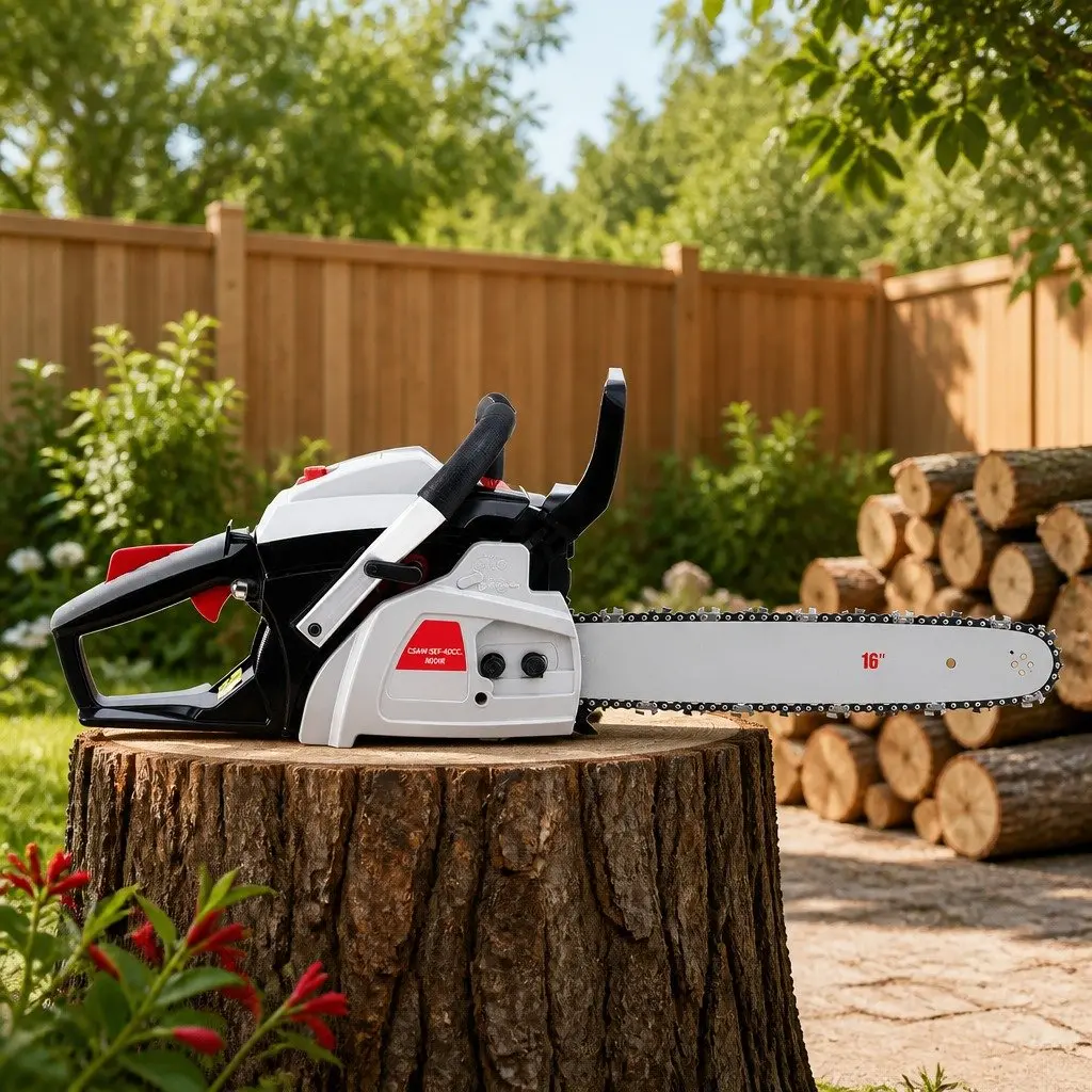 42CC Petrol Chainsaw Steel 16 Inch Red Grey