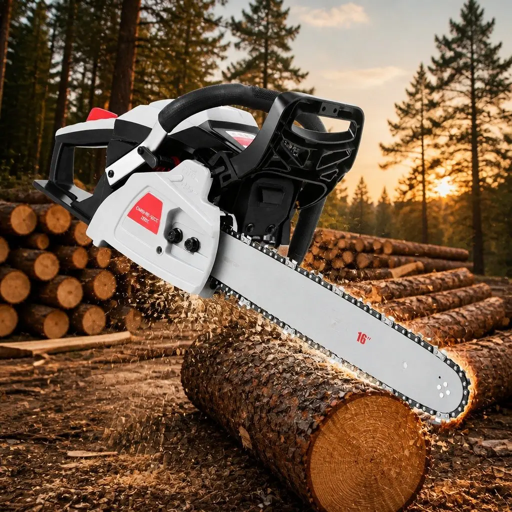 42CC Petrol Chainsaw Steel 16 Inch Red Grey