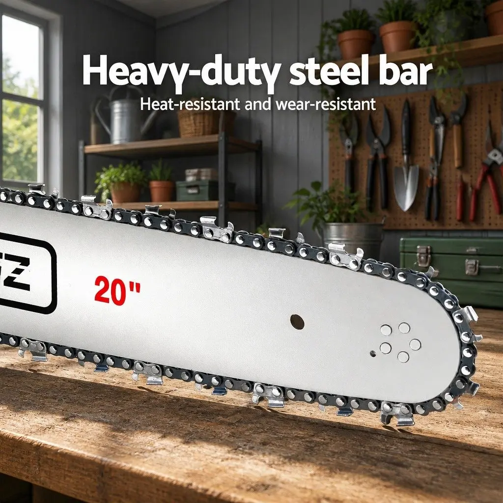 Petrol Chainsaw 62CC 20" Bar E-Start Commercial Pruning Cutting Power Tool