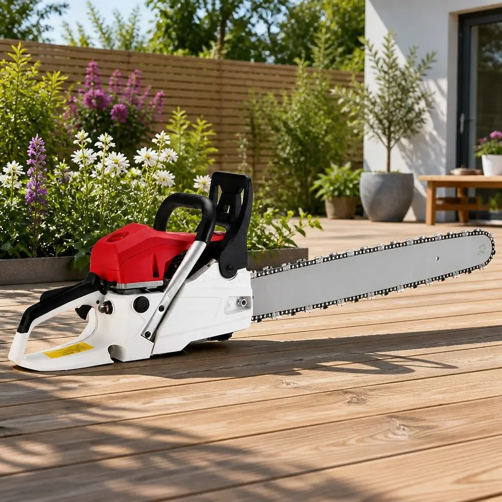 Petrol Chainsaw 62cc 24 Inch Bar 2 Stroke Red White