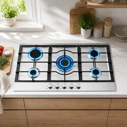 Practical 90cm 5 Burner Gas Cooktop for Everyday Use