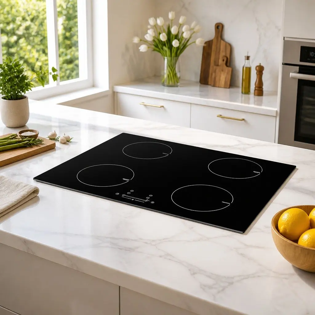 Electric Induction Cooktop 70cm 4 Zones Black Ceramic Glass Stove Hot Plate