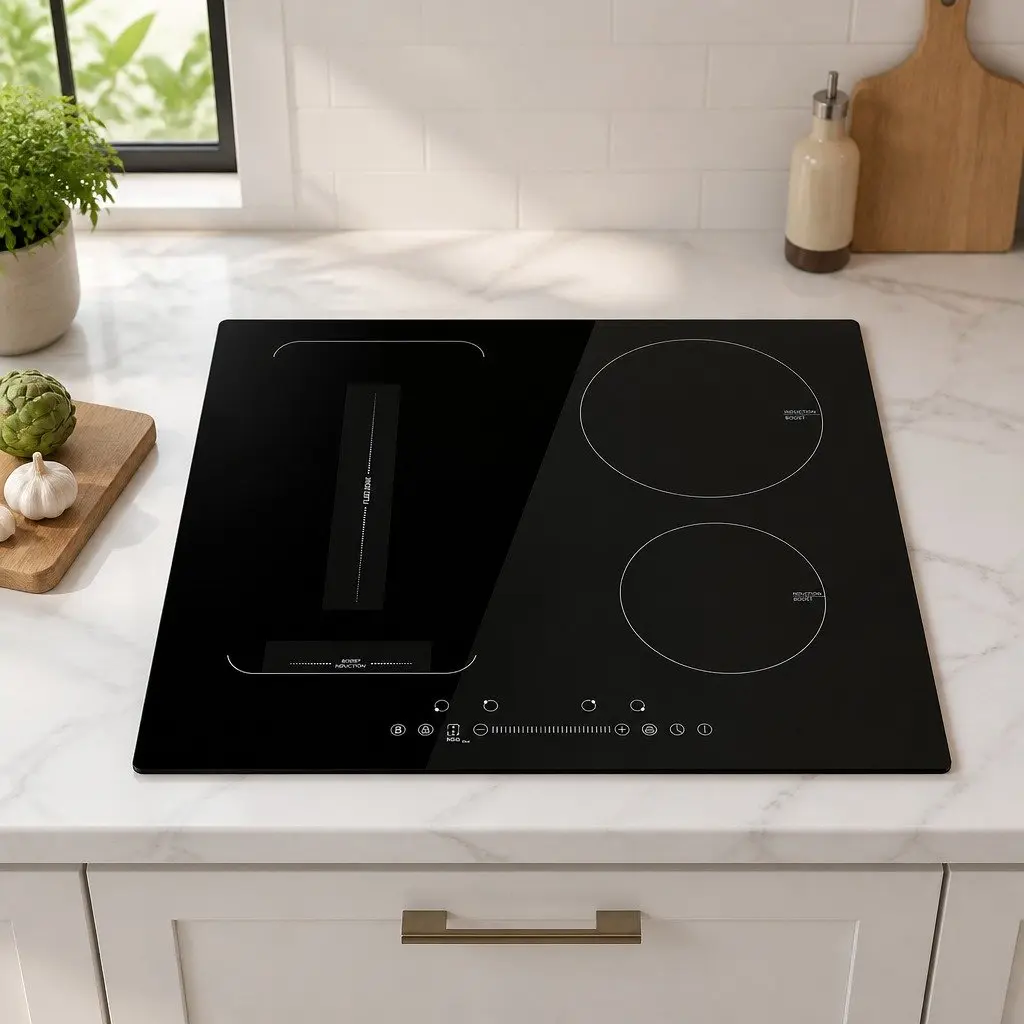 Induction Cooktop 60cm Ceramic Glass 4 Zone Electric Cooker Black Touch Control