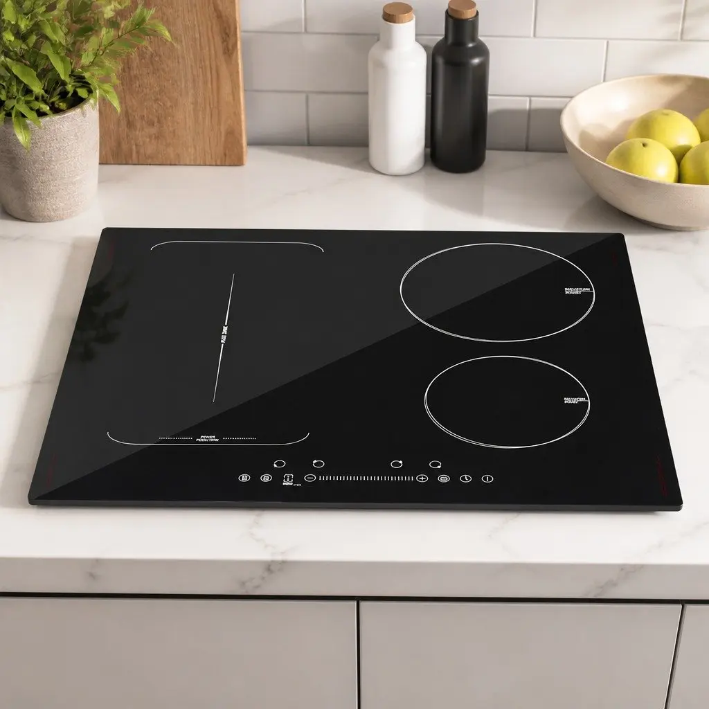 Induction Cooktop 60cm Ceramic Glass 4 Zone Electric Cooker Black Touch Control