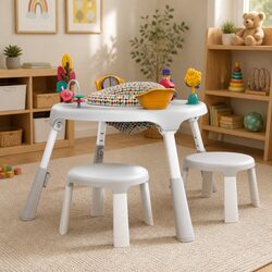 Activity Center Play Table Foldable Height Adjustable Legs Baby Kids