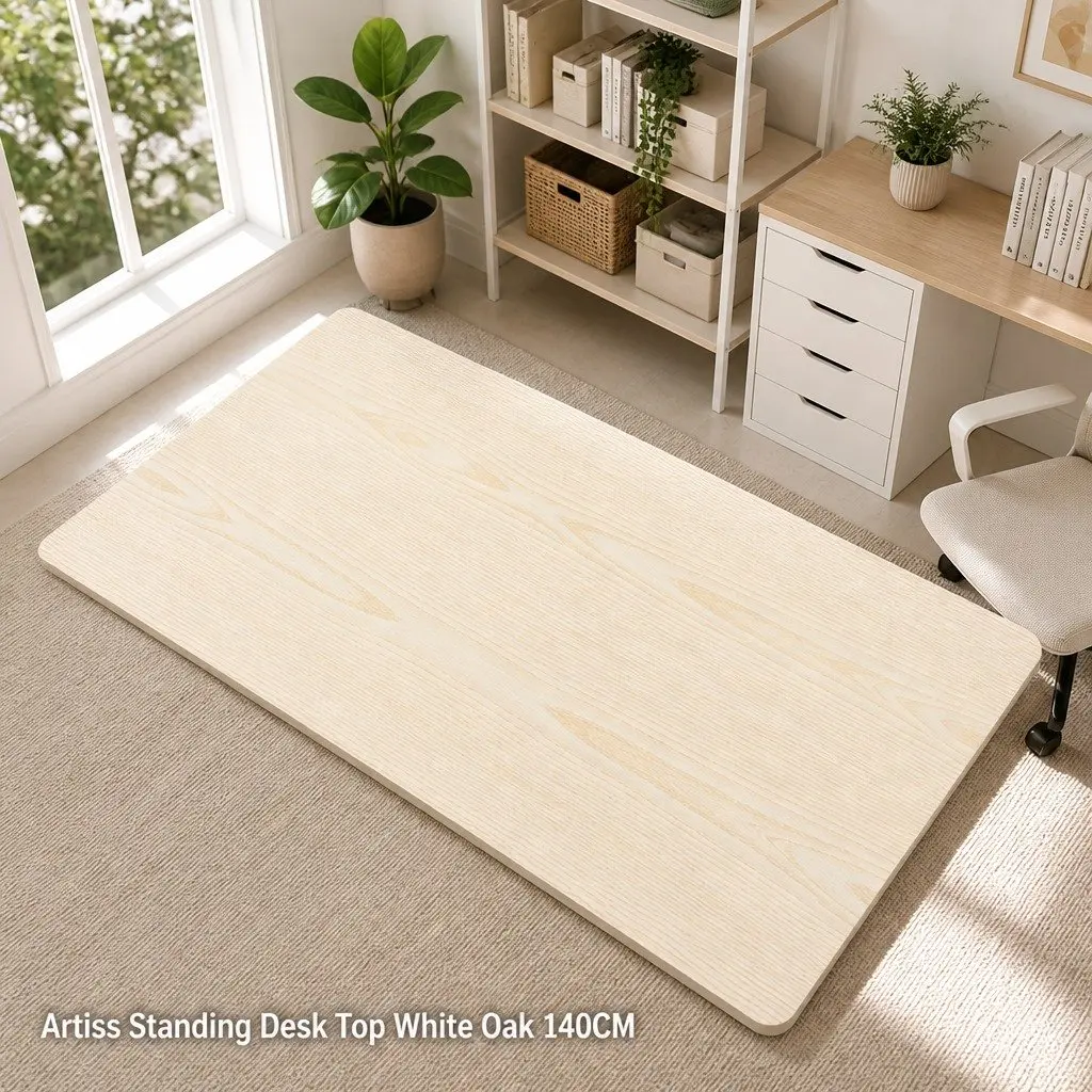 Standing Desk Top Particle Board 140cm White Oak