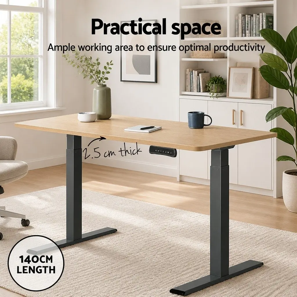 Standing Desk Top Particle Board 140cm White Oak