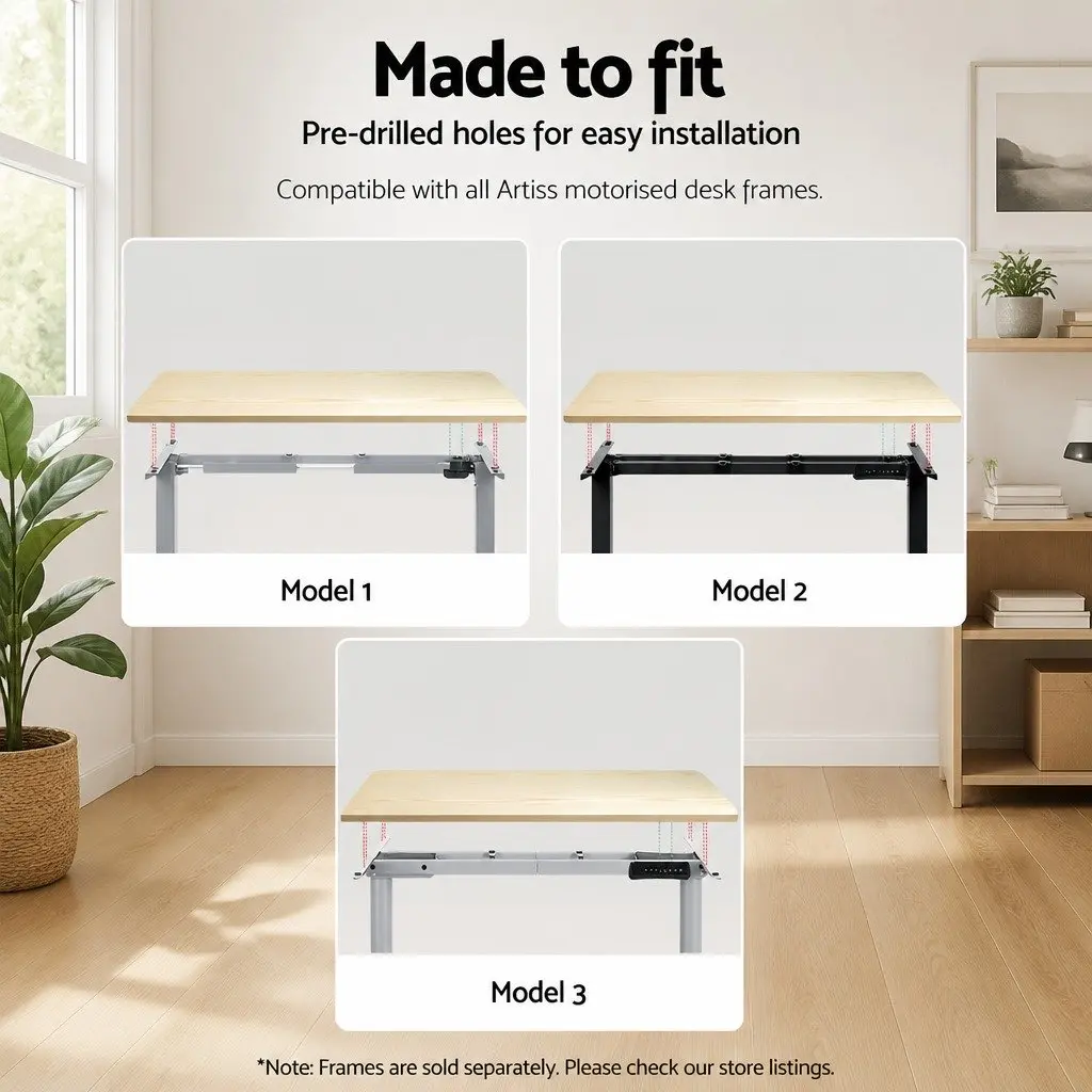 Standing Desk Top Particle Board 140cm White Oak