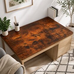 Standing Desk Top Rustic Brown 140cm x 70cm Office Workspace Surface