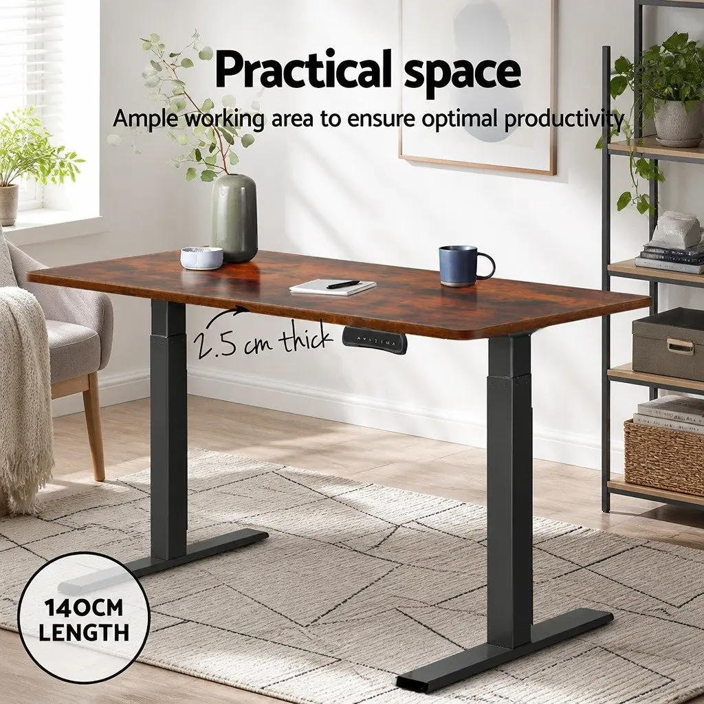Standing Desk Top Particle Board 140cm x 70cm Rustic Brown