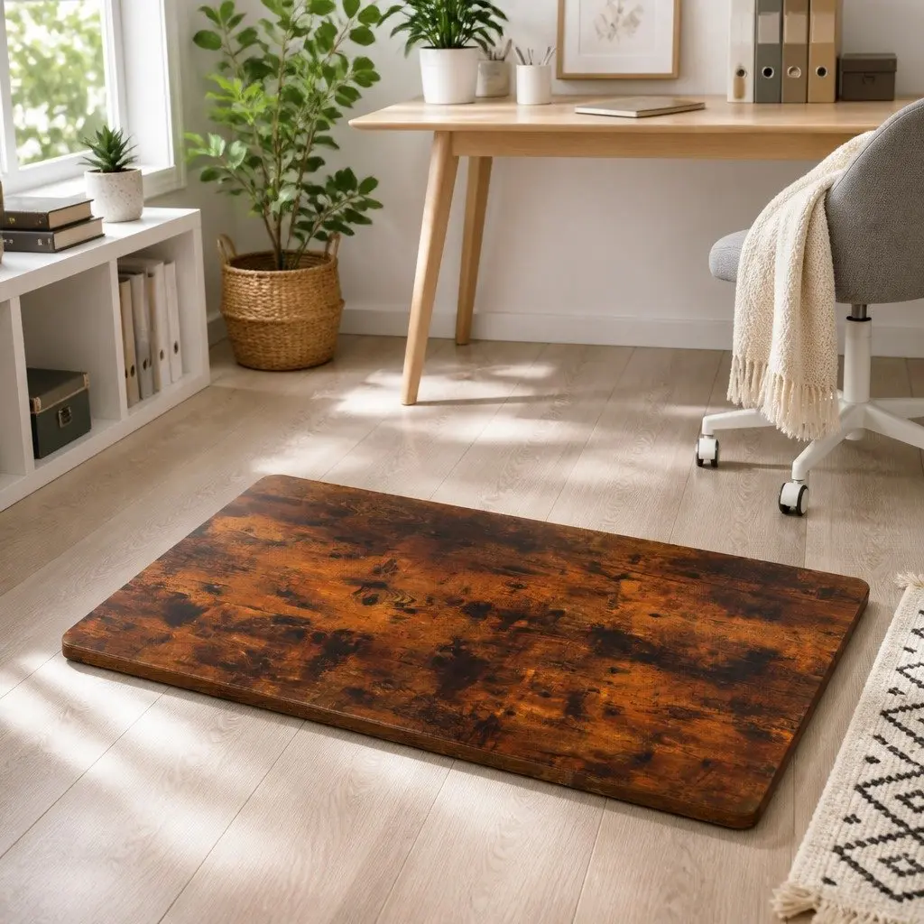 Standing Desk Top Particle Board 140cm x 70cm Rustic Brown