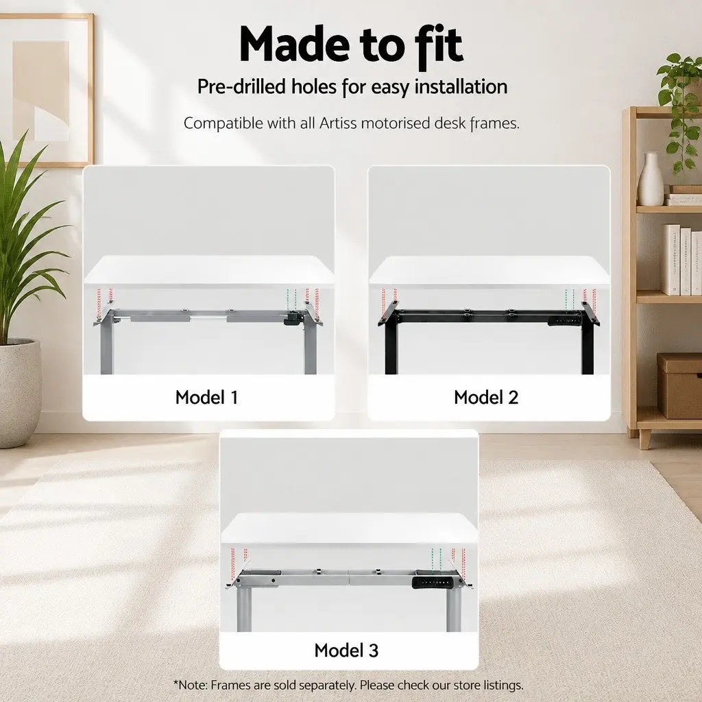 Desk Top Particle Board 140cm White Office Work Surface Durable