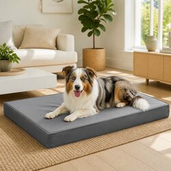 Practical XL Dog Bed for Home Use Grey 111x81cm