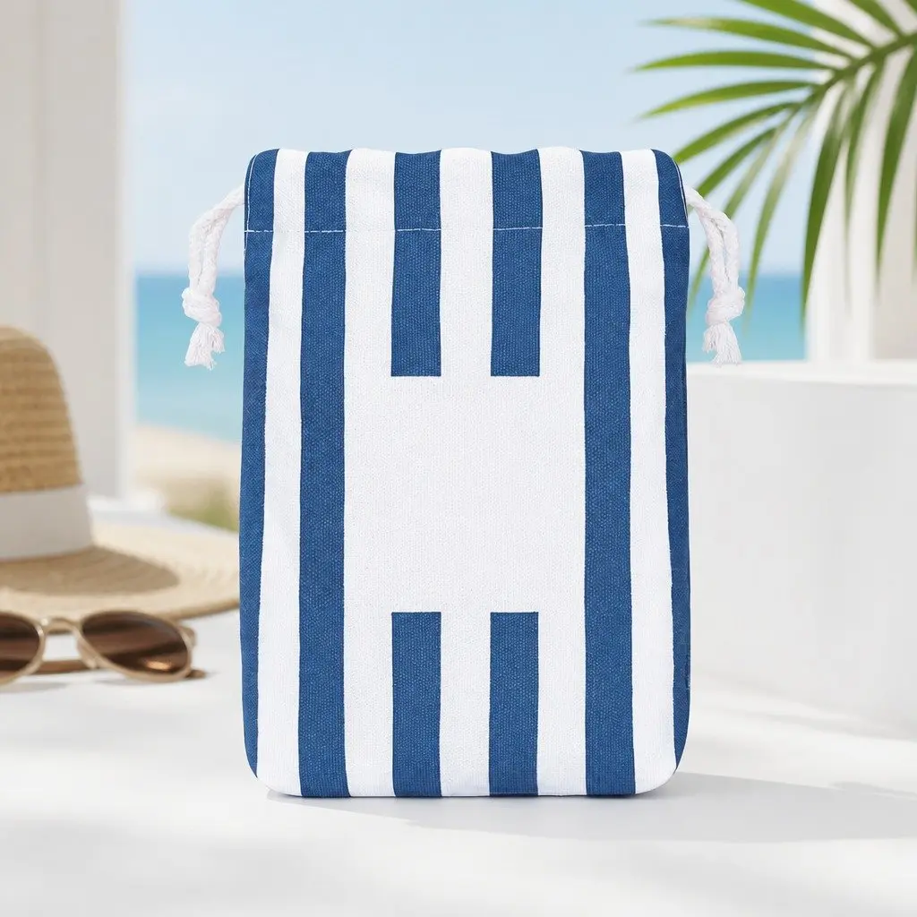 Kids Poncho Towel Quick Dry Swim Changing Robe M Polyester Whitsunday Blue 75x55cm