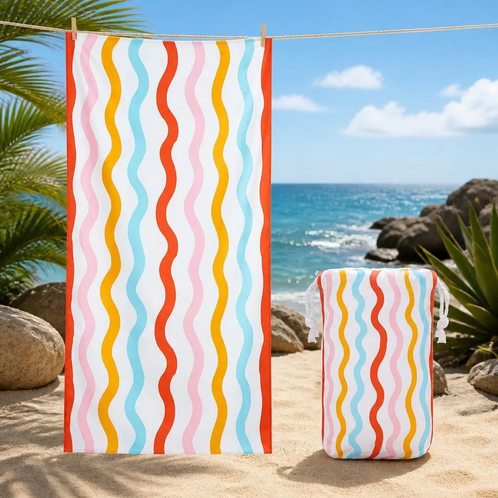 Kids Beach Towel Quick Dry Compact Lightweight Sand Free Pool Towel Child Size