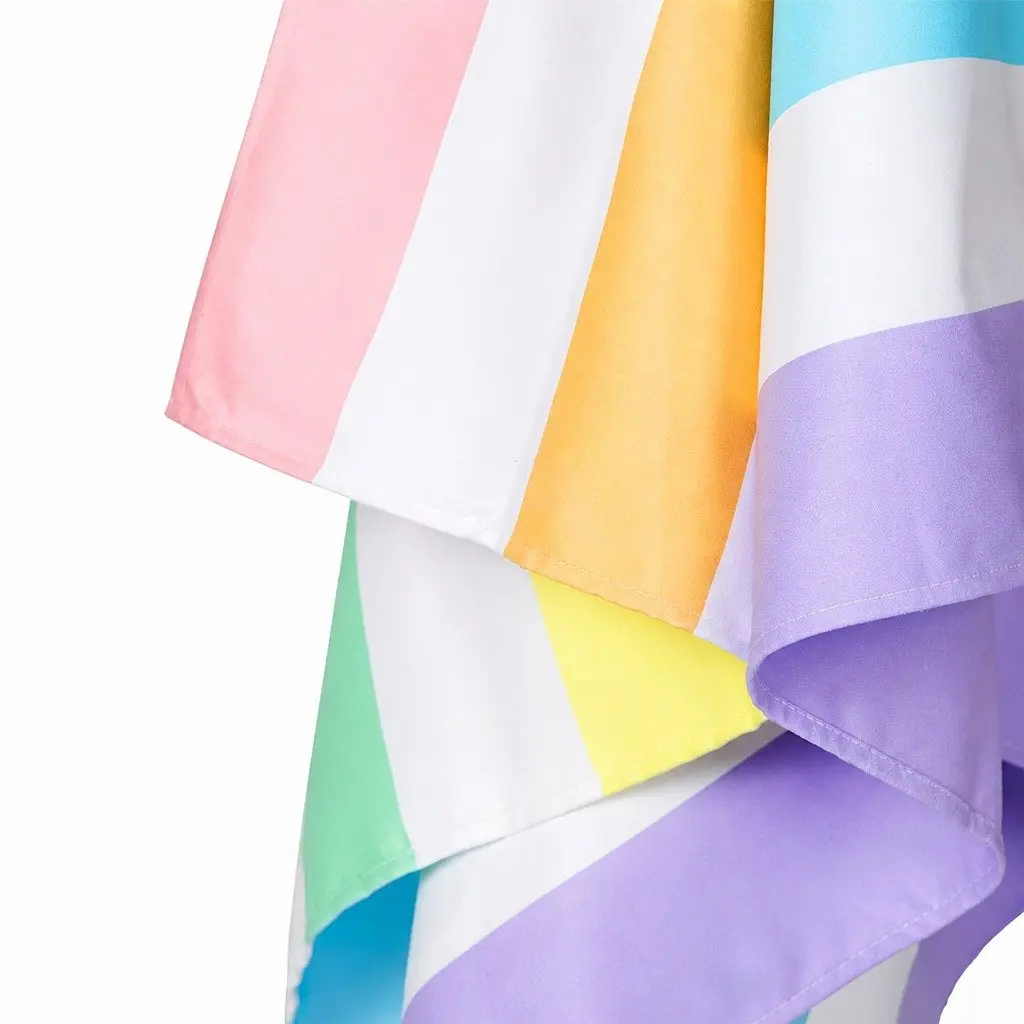 Beach Towel XL Quick Dry Polyester Polyamide Striped Unicorn Waves