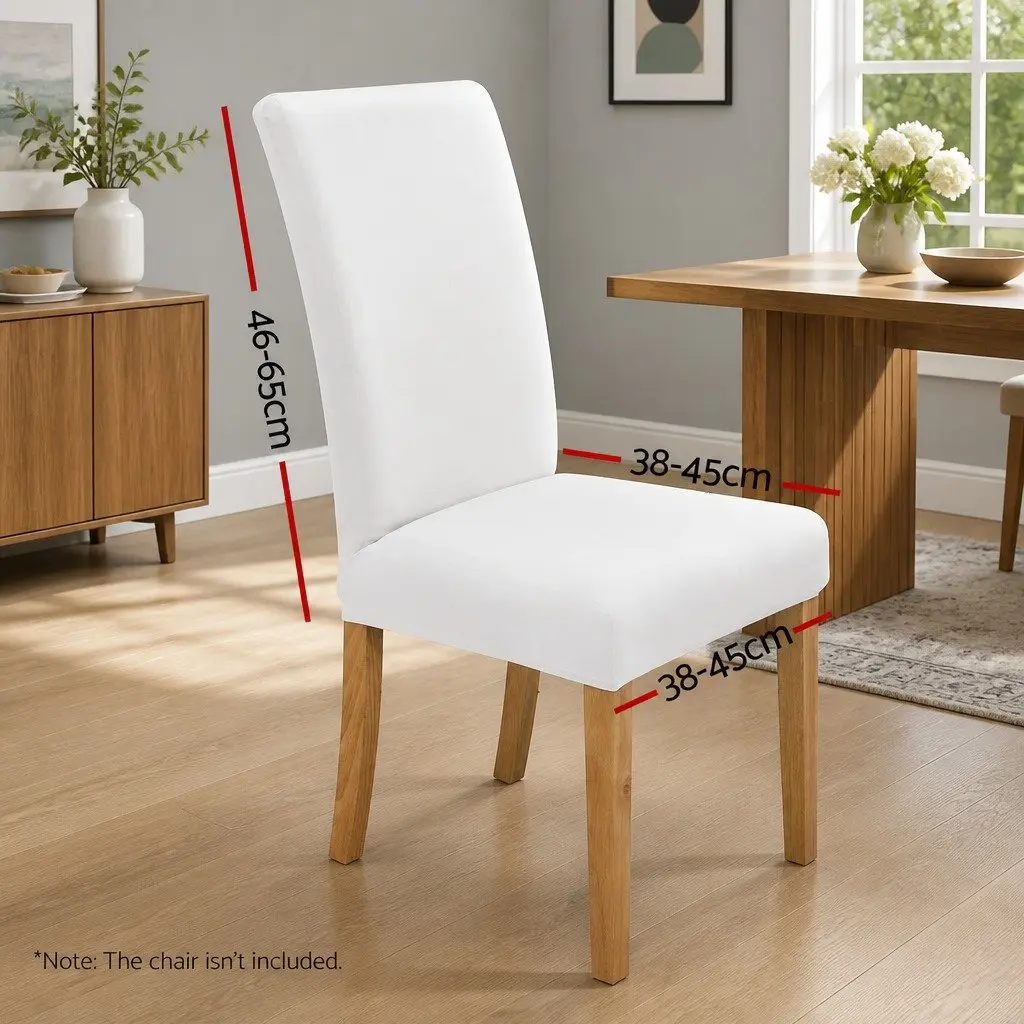 Dining Chair Covers Spandex Stretch Slipcovers 4 Piece White