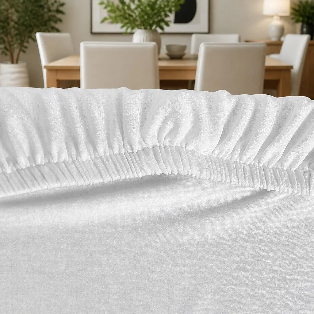 Dining Chair Covers Spandex Stretch Slipcovers 4 Piece White