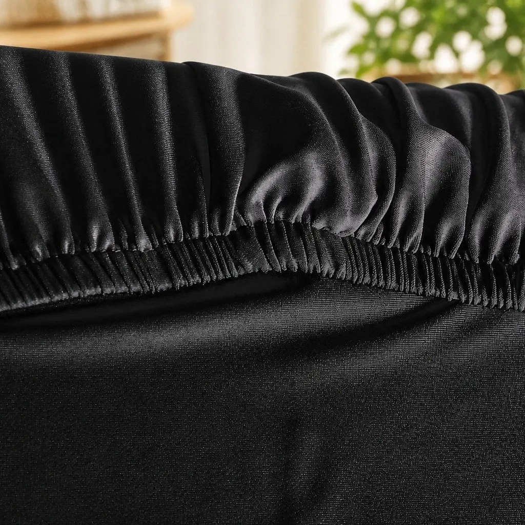 Dining Chair Covers Spandex Stretch Black 6 Piece