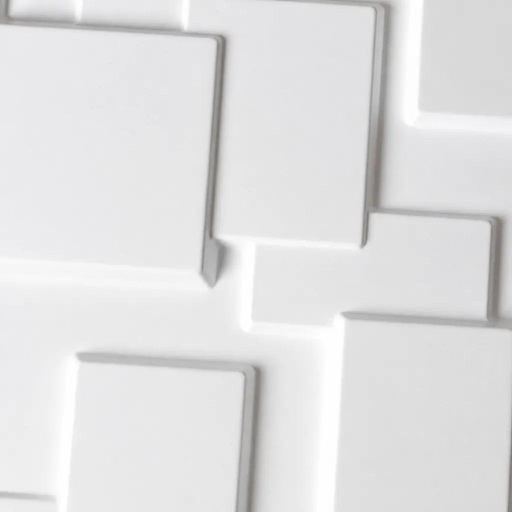 3D Wall Panels PVC 50x50cm Matte White 12 Piece Set DIY Home Interior Decoration Embossed