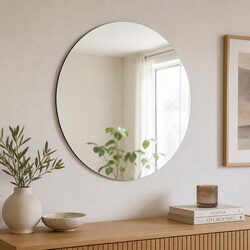 Versatile 50cm Round Wall Mirror for Home Use