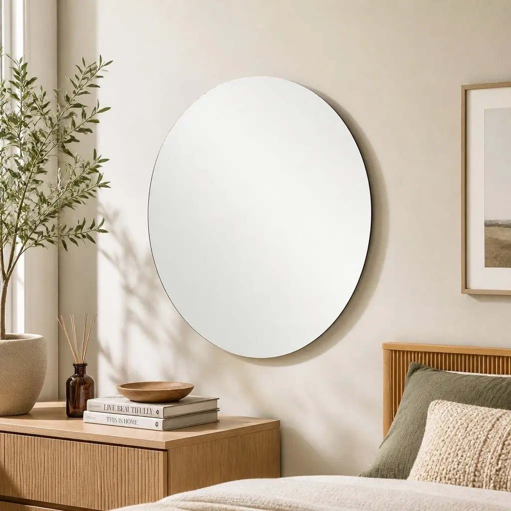 50cm Round Wall Mirror for Home Use