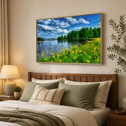Modern Canvas Wall Art Framed Abstract Landscape Painting Large Home Decor
