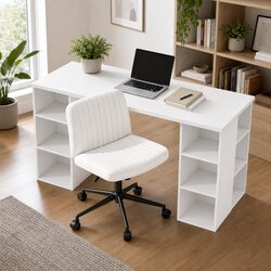 Functional Office Desk and Chair Set for Home Use
