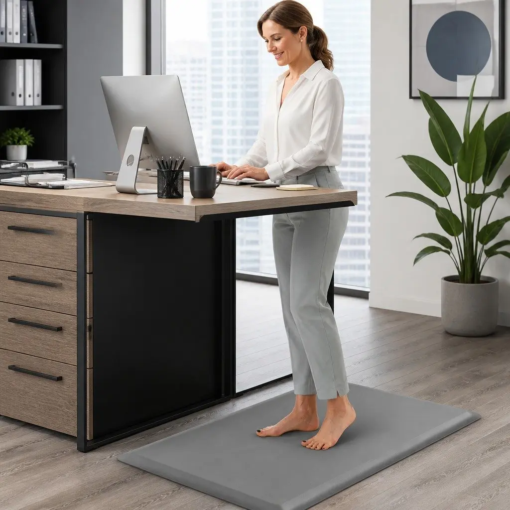 Anti Fatigue Standing Mat Foam 50x80cm Grey Non Slip