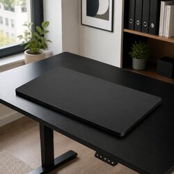 Desktop Table Top 120x60cm MDF Veneer Black Office Workstation Surface Motorised