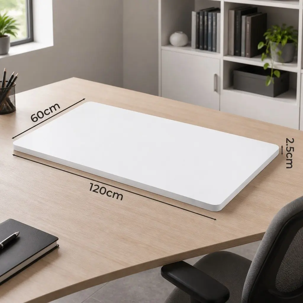 Height Adjustable Work Surface Electric White 120x60cm