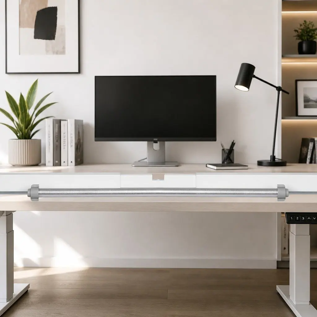 Motorised Standing Desk Frame Steel Height Adjustable White