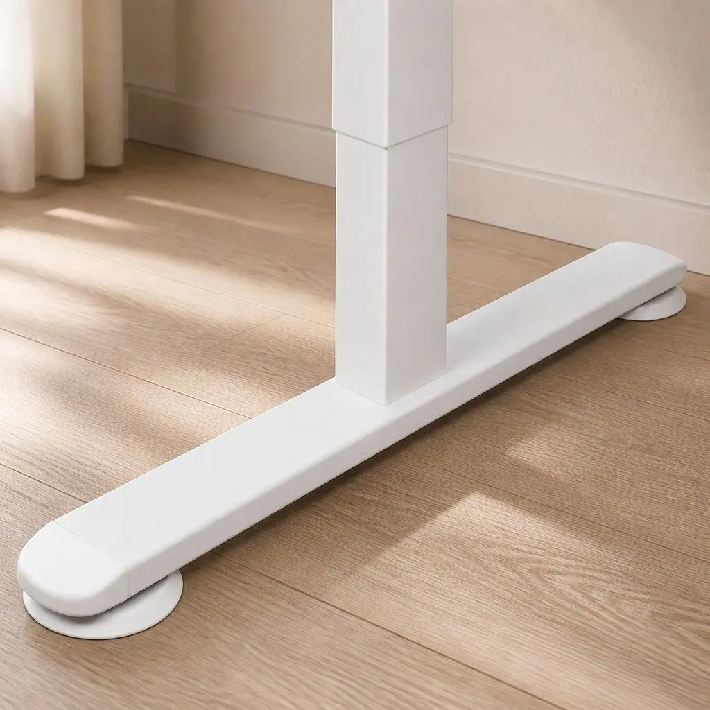 Motorised Standing Desk Frame Steel Height Adjustable White