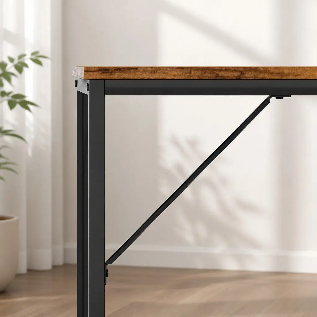 Computer Desk Study Table 4-Tier Storage Shelves Home Office Workstation 160cm
