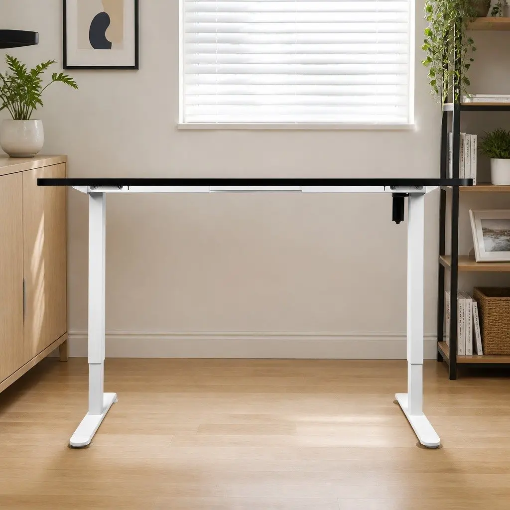 Motorised Standing Desk Height Adjustable 120cm Black Electric Sit Stand Office