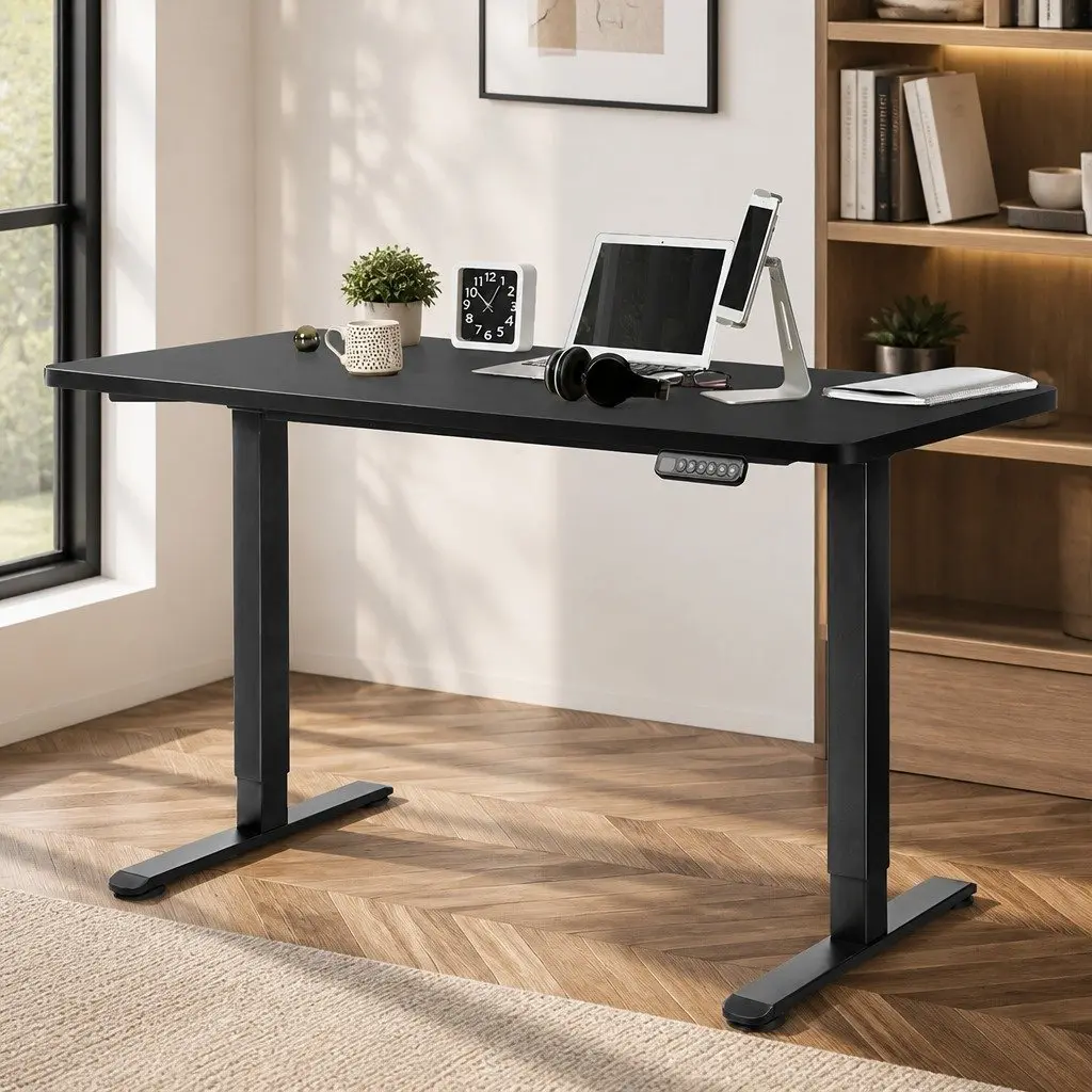 Adjustable Height Desk for Work or Home Use 140cm Black