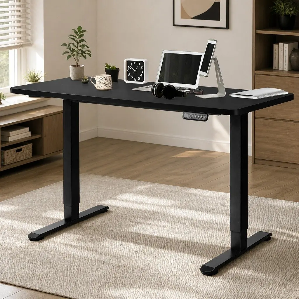 Adjustable Height Desk for Work or Home Use 140cm Black