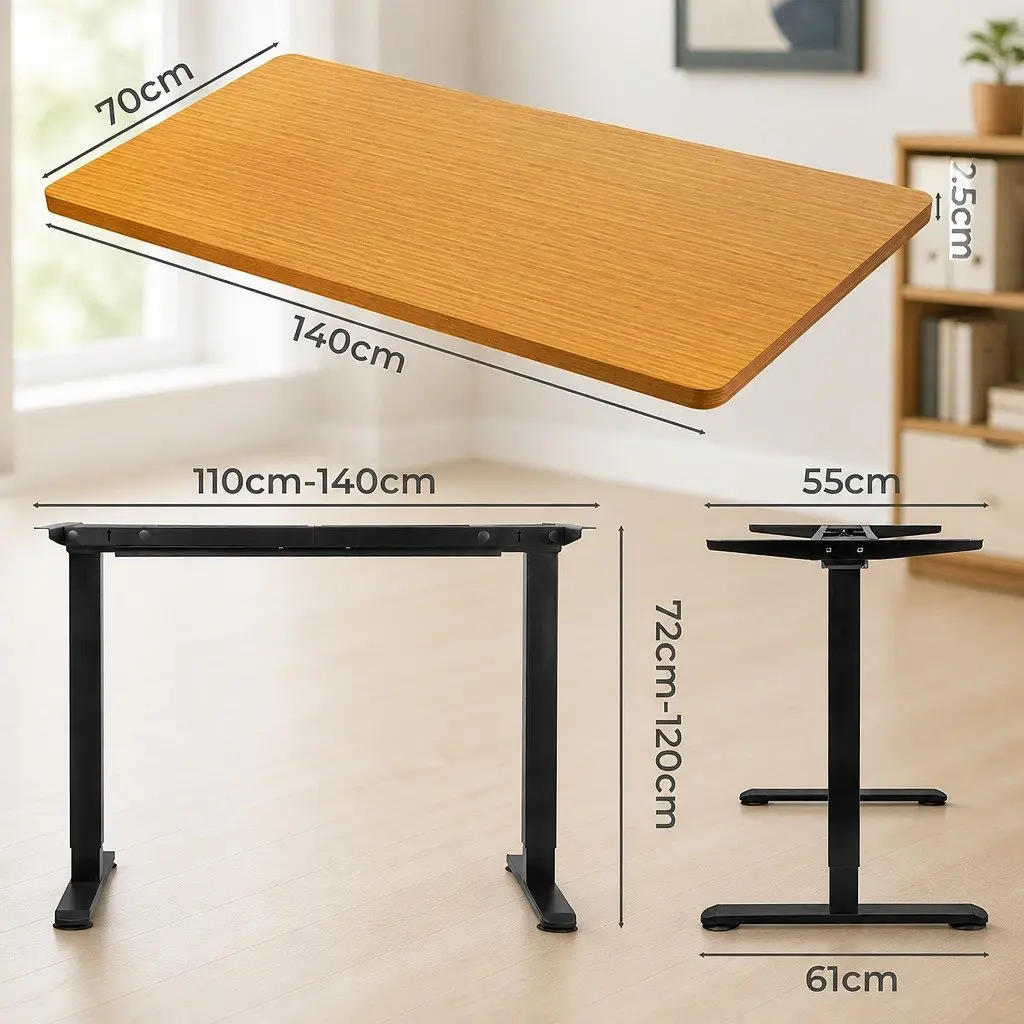 Height-Adjustable Electric Desk for Home Office Use