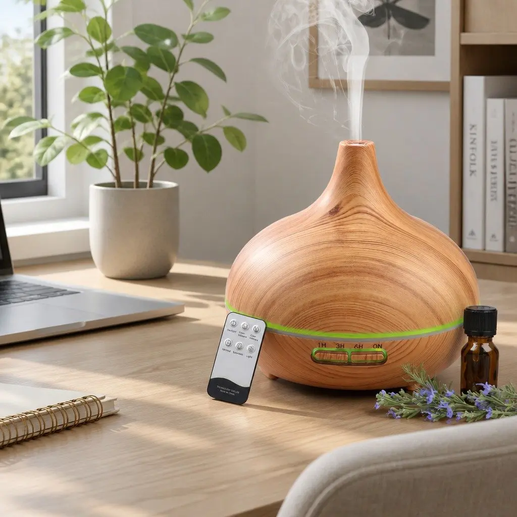 Aroma Diffuser Humidifier Ultrasonic 300ml Light Wood