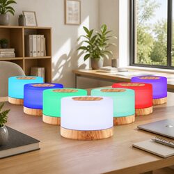 Ultrasonic Aroma Diffuser 500ml Light Wood 4-in-1 Humidifier Night Light Remote