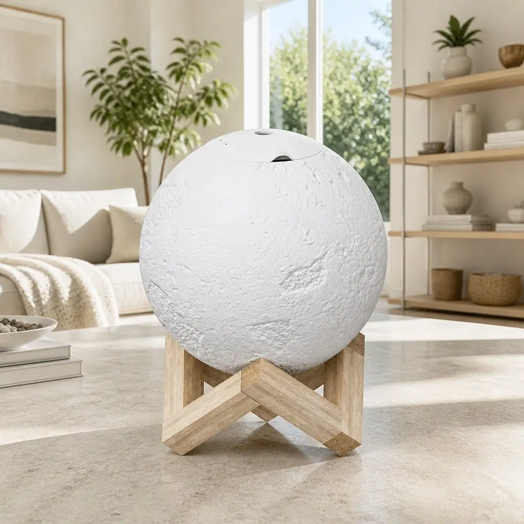 Aroma Diffuser Humidifier Moon Lamp 880ml White 4-in-1 Night Light