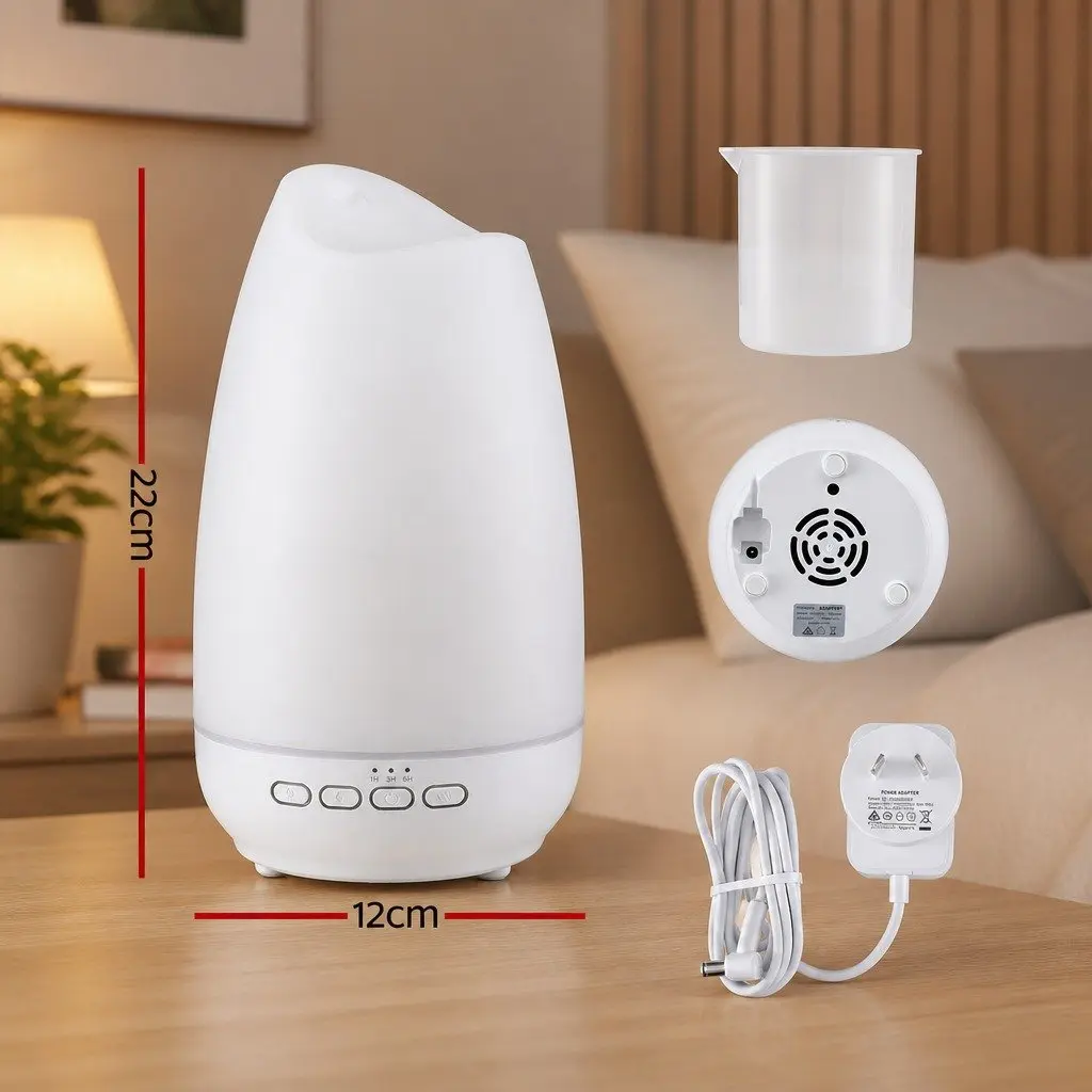 Aroma Diffuser Ultrasonic ABS and PP 300ml Light Wood Grain and White