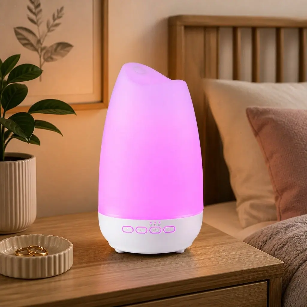 Aroma Diffuser Ultrasonic ABS and PP 300ml Light Wood Grain and White